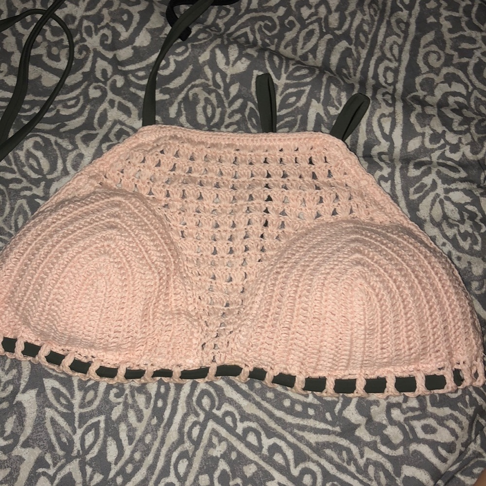 Target halter crochet bathing suit top.